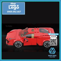 Xếp hình siêu xe Ferrari F8 Tributo gồm 332 mảnh Lego Minifigures Quanguan 100137