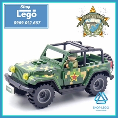Xếp hình Xe Zeep quân đội dã chiến Lego Minifigures J772