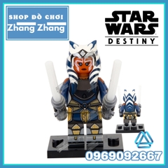 Xếp hình Star Wars Ahsoka Tano trong chiến tranh giữa các vì sao Mandalorian Lego Minifigures WM2114
