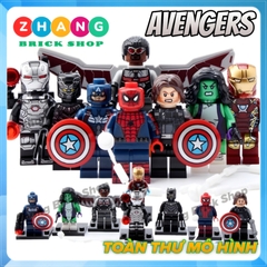 Xếp hình Avengers Civil War Falcon - Winter Soldier - She Hulk - Black Panther - War Machine Lego Minifigures Xinh x0114