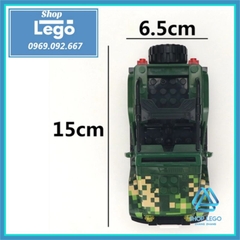 Xếp hình Xe Zeep quân đội dã chiến Lego Minifigures J772