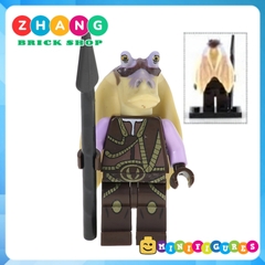 Xếp hình Star Wars Finn - Padawan - K-3PO - Yoda - Gungan - Malakili - Jedi - Leia Lego Minifigures Pogo PG8049