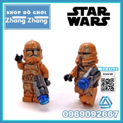 [119 hình] Xếp hình Star Wars 4 lính Geonosis Troopers battle đại chiến Lego Minifigures K-004