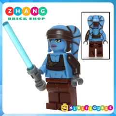 Đồ chơi xếp hình Star War Luke Skywalker Han Solo Ahsoka Tano Aayla Secura Satele Shan Minifigures POGO PG8034
