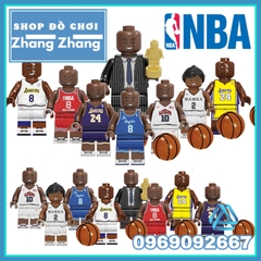 Xếp hình Bóng rổ NBA Mỹ Kobe Bryant - Gianna Bryant mới nhất 2021 Lego Minifigures Kopf KF6117