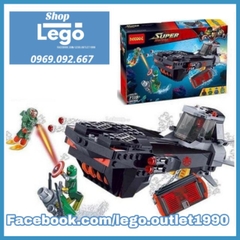 [354 hình] Xếp hình Cuộc tấn công phi thuyền Red Skull Hydra Lego Minifigures Decool 7119