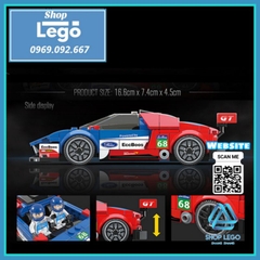 Xếp hình siêu xe Ford GT 2015 tặng kèm 2 nhân vật Lego Minifigures Quanguan 100135