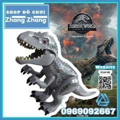 [28 cm] Xếp hình khủng long Gray Tyrannosaurus Jurassic Park trong công viên kỷ jura Lego Minifigures 33060-25