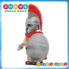 Xếp hình Spartacus Gladiator Chiến binh bộ binh kiếm bạc Lego Minifigures Xinh X0164 xh649