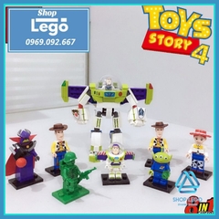 Xếp hình Câu chuyện đồ chơi Toys Story 4 Woody - Buzz - Jessie - Green Alien - Sarge - Zurg Lego Minifigures SY6699
