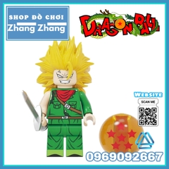 Xếp hình Broly Torankusu Gogeta Goku tuyển tập 7 viên ngọc rồng Dragon Ball Lego Minifigures Kopf KF6098