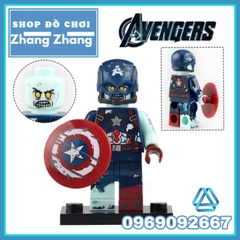Đồ chơi xếp hình Marvel What-If Marvel Zombie gồm Captain America - Iron man - Wong - Hawkeye Minifigures Xinh X0325