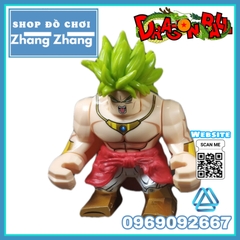 Xếp hình Broly Siêu saiyan hủy diệt trong Dragon Ball Z Songoku Bigfig Lego Minifigures Kopf Kf6073 Kf753