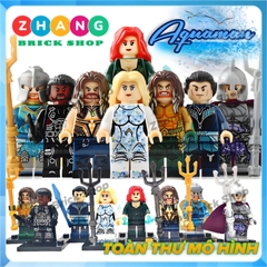 Xếp hình Aquaman Đế Vương Atlantics - Mera - Black Manta - Vulko - Atlanna - Nereus - Orm Lego Minifigures Xinh X0237