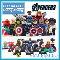 Đồ chơi xếp hình Bucky Scarlet Witch Vision Gamora Captain Falcon Loki Star-Lord Minifigures POGO PG8298