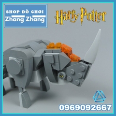 Đồ chơi xếp hình Tê giác thần Erumpent Sinh vật huyền bí trong Harry Potter mô hình Minifigures Lele L156