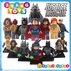 Xếp hình Justice League Batman - Wonder Woman - Luther - Deathstroke - Red Hood - Super man Lego Minifigures Xinh X0108