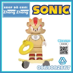Đồ chơi Xếp hình nhím Sonic tặng kèm ván trượt Minifigures LG1001 - Super Metal Sonic