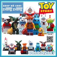 Xếp hình Toy Story Woody Buzz Lightyear Bunny LGM Stay Puft Gizmo Stripe Unicorn Mascot Lego Minifigures WM6077