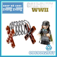 Đồ chơi xếp hình hàng rào dây thép gai dã chiến Minifigures DIY