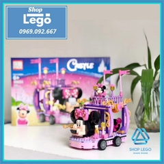 Xếp hình Xe diễu hành Minnie Mouse trong phim hoạt hình chuột Micky Lego Minifigures PRCK 69654