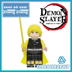 Xếp hình Agatsuma Zenitsu - Tanjiro Nezuko Kamado - Inosuke Hashibira trong Demon Slayer Lego Minifigures POGO PG8292