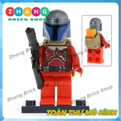 Xếp hình Star Wars Mace Windu Luminara Darth Malgus  Naboo Guard Jango Fett Trooper Lego Minifigures Pogo PG8095