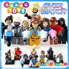 Xếp hình Over Watch D.Va Reinhardt Wihelm Jesse Mccree Reaper Soldier 76 Shimada Hanzo Mercy Lego Minifigures Xinh X0230