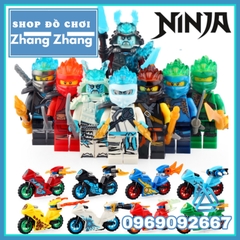 Xếp hình Ninjago Jay - Zane - Kai - Lloyd - Nya - Cole - Ice Emperor - General Vex Lego Minifigures PRCK 61015