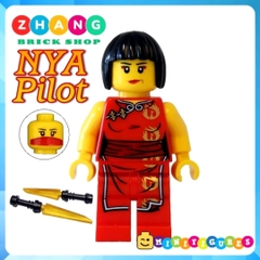 Đồ chơi xếp hình Ninjago Future Nya Pilot Kabuki trang trí bánh sinh nhật Minifigures Custum