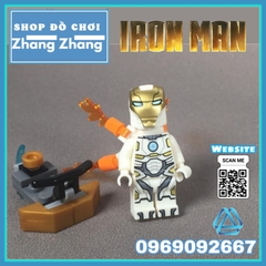 Xếp hình Người sắt Iron man Tony Stark Avengers Marvel nhà máy Lego Minifigures SY1121