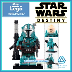 Xếp hình Star Wars Binh đoàn lính Heavy Infantry Mandalorian trong chiến tranh giữa các vì sao Lego Minifigures WM6094
