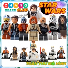Xếp hình Zander - Ponda Baba - Anakin - Leia - Obi-Wan - Rebel Pilot - Mon Mothma Lego Minifigures Xinh X0144
