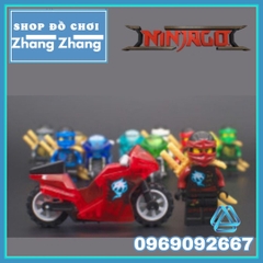 Xếp hình Ninjago motor kèm Kai - Lloyd - Jay - Nya Lego Minifigures Decool 10029-10034
