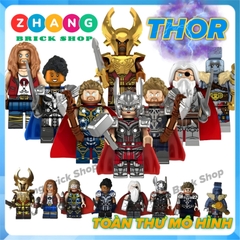 Đồ chơi xếp hình Thần Sấm Thor Love and thunder Jane Foster Valkyrie Korg Heimdall Minifigures Kopf KF6161