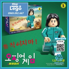 Xếp hình mô hình Trò chơi con mực Squid Game gồm Gi Hoon - Oh Il Nam - Sae Byuk - Ali Lego Minifigures QG101