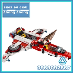[552 hình] Xếp hình Cuộc chiến phi thuyền Avenjet Thanos Hyperion The Avengers Infinity War Lego Minifigures Decool 7120