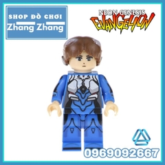 Đồ chơi xếp hình gồm Gendo - Shinji Ikari - Asuka Soryu - Rei Ayanami - Mari Makinami Mô hình Minifigures POGO PG8172