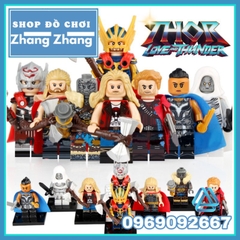 Đồ chơi xếp hình Thần sấm Ravager Thor Valkyrie Korg Star Lord God Butcher Jane Foster Minifigures Xinh X0339