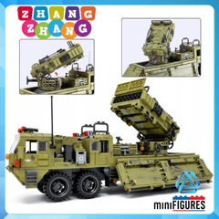 Đồ chơi Xếp hình mô hình pháo phản lực phóng loạt M142 Himars Scorpior Across Battlefield Minifigures Xingbao Xb06014