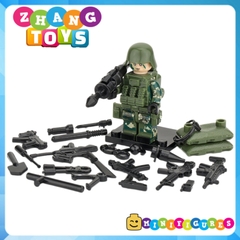 Xếp hình đặc nhiệm Biệt kích rừng Swat Alpha Spetsnaz Nga Mỹ Full vũ khí phụ kiện Lego Minifigures Tbstoys Tbs75-80