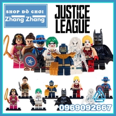 Xếp hình Wonder Woman - Joker - Haley Quinn - Thanos - Captain America Lego Minifigures WM6014