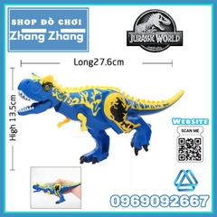 Đồ chơi xếp hình công viên khủng long Blue Carnotaurus trong Jurassic World YG77069-6