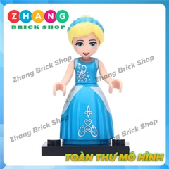 Xếp hình Lọ Lem Alana - Ariel - Cinderella - Fairy Godmother - Rapunzel - Elsa Lego Minifigures Lele F010 017