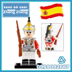 Đồ chơi xếp hình lính chiến tranh châu âu Italia Tây ban nha Đan mạch Thụy Sỹ Minifigures N009 012