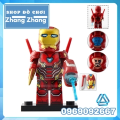 Xếp hình Người sắt War Machine Hawkeye Pepper Mk85 Mk50 Hulk Iron Man Avengers : Endgame Lego Minifigures Koruit KT1026