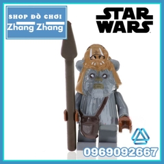 Đồ chơi xếp hình Star Wars ewok village gồm Watto Chirpa Logray Wicket Teebo Tokkat Gamorrean Minifigures POGO PG8067