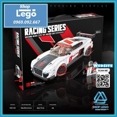 Xếp hình siêu xe Audi R8 LMS gồm 362 hình tặng 2 nhân vật Lego Minifigures Quanguan 100134