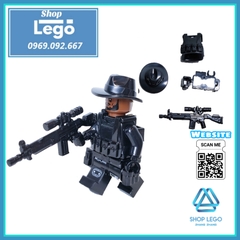 Xếp hình mô hình cảnh sát đặc nhiệm Ghost Squad phản ứng nhanh như Swat Lego Minifigures No840077