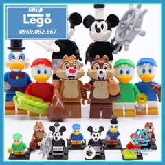 Xếp hình hoạt hình Mickey - Minnie - Louie - Deway - Mc Duck- Huey - Chip - Dale Lego Minifigures WM6066